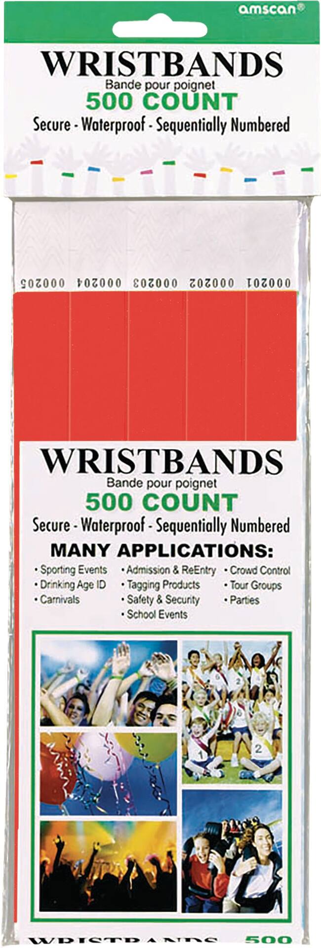 Solid Color Wristbands, Assorted, 10-inch, 500-pk