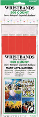 Solid Color Wristbands, Assorted, 10-inch, 500-pk