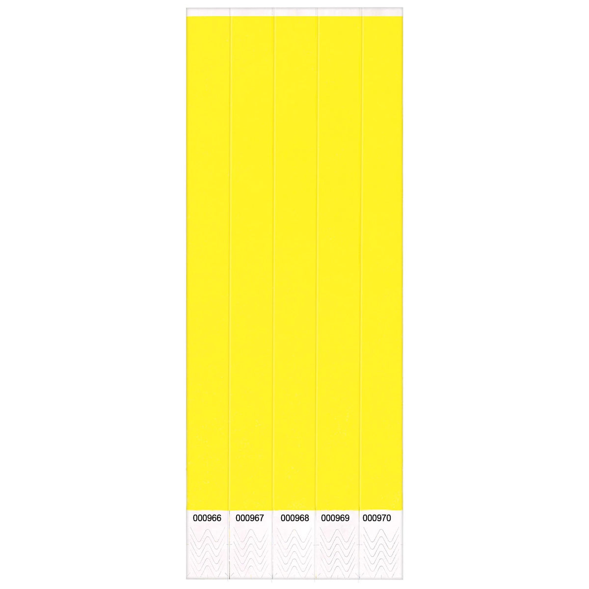 Yellow Solid Wristbands, 3/4 inch x 10 inch, 500 Pack
