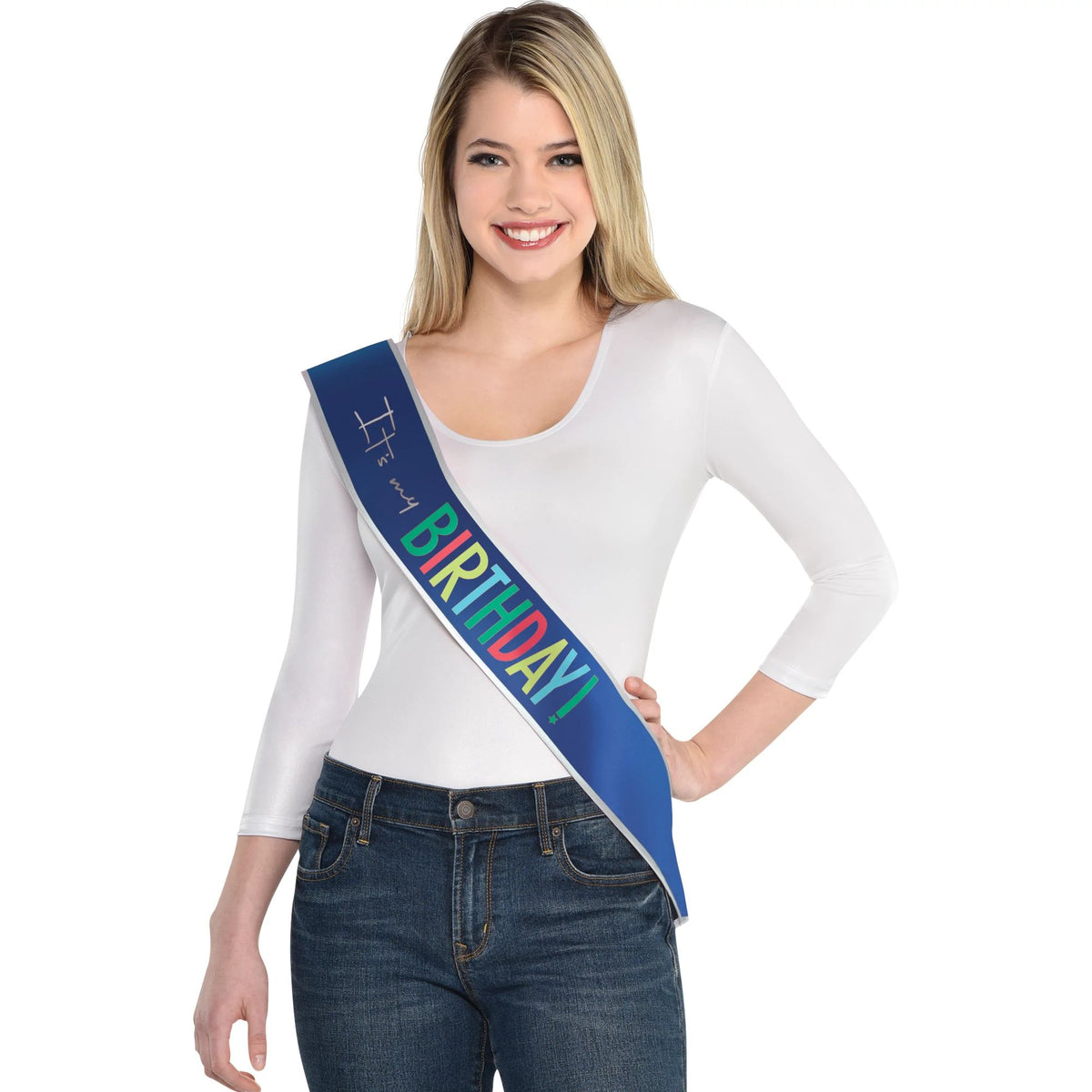 Modern Its My Birthday Deluxe Celebration Sash
