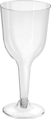 Plastic Reusable Wine Glasses, Clear, 11-ounce, 20-pk