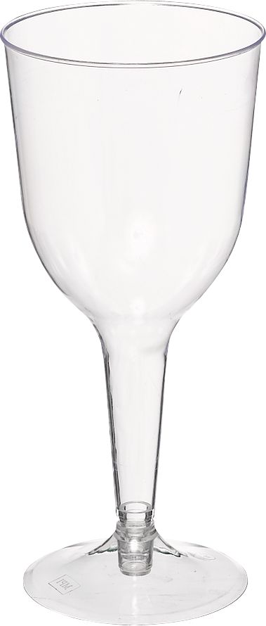 Plastic Reusable Wine Glasses, Clear, 11-ounce, 20-pk