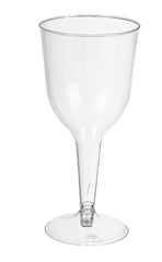 Plastic Reusable Wine Glasses, Clear, 11-ounce, 20-pk