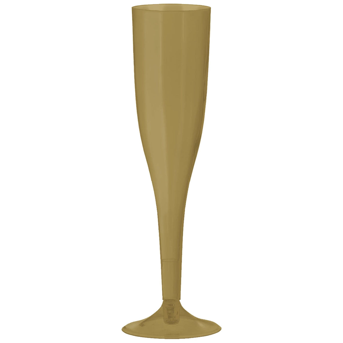 Plastic Reusable Champagne Flutes, Gold, 5-oz, 20-pk