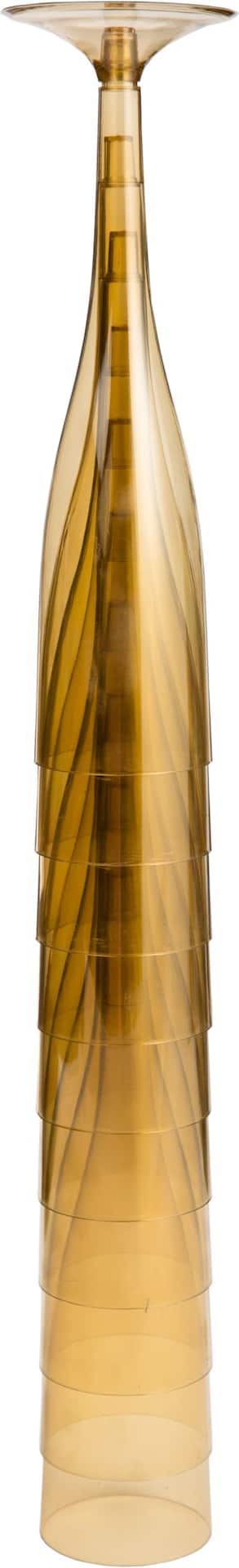 Plastic Reusable Champagne Flutes, Gold, 5-oz, 20-pk