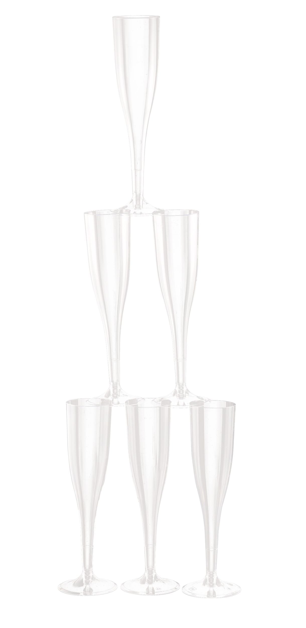 Clear Plastic Champagne Flutes, 5.5-oz, 20-pk