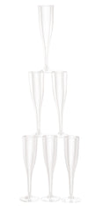 Clear Plastic Champagne Flutes, 5.5-oz, 20-pk