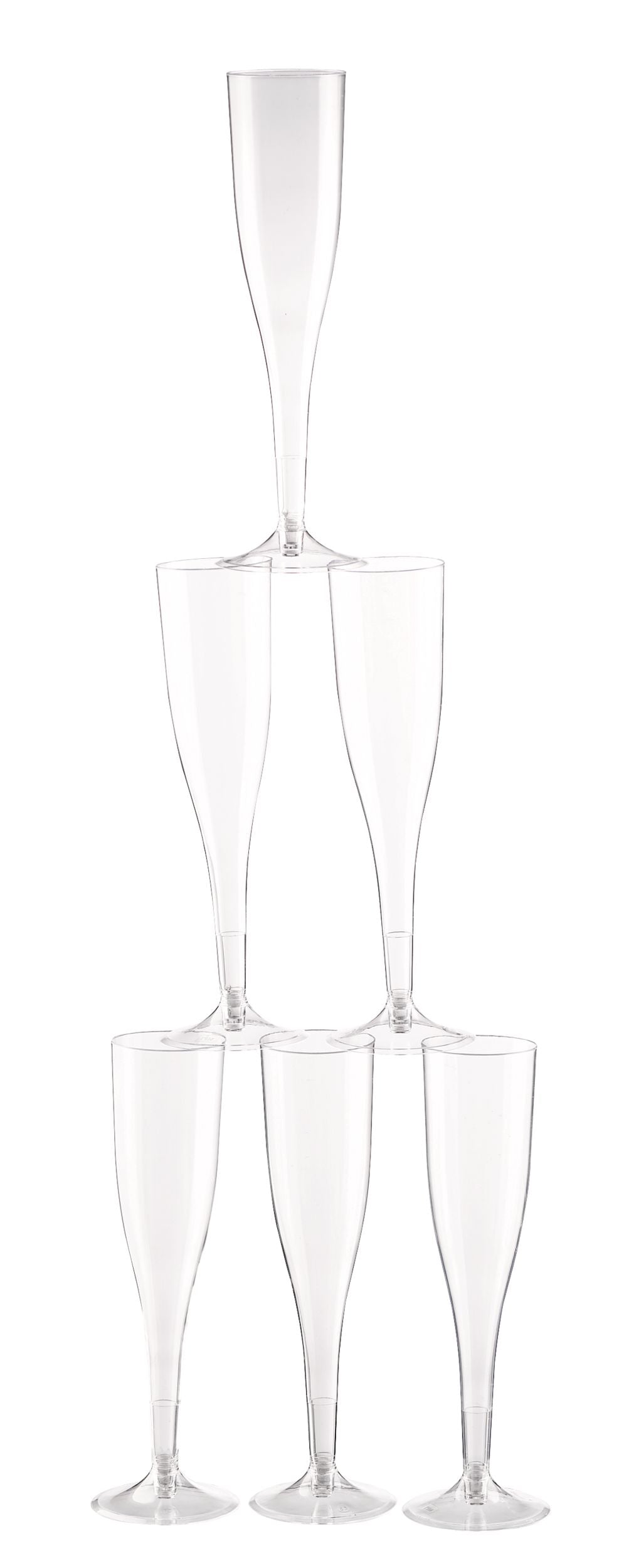 Clear Plastic Champagne Flutes, 5.5-oz, 20-pk