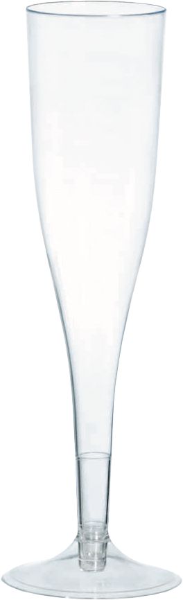 Clear Plastic Champagne Flutes, 5.5-oz, 20-pk