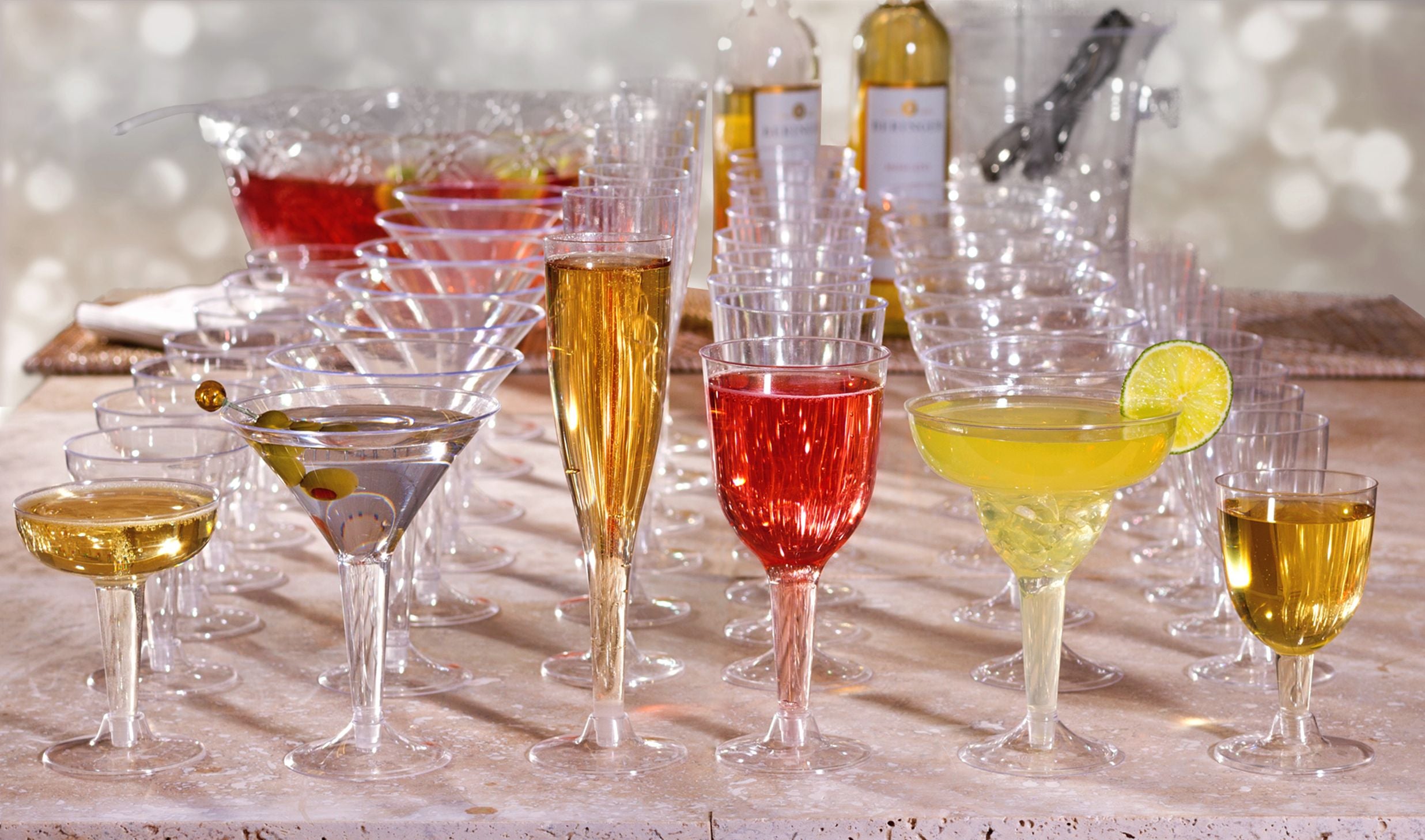 Clear Plastic Champagne Flutes, 5.5-oz, 20-pk