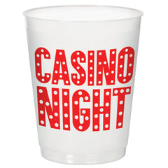 14-oz Roll the Dice Casino Frosted Stadium Plastic Cups, 8-pk
