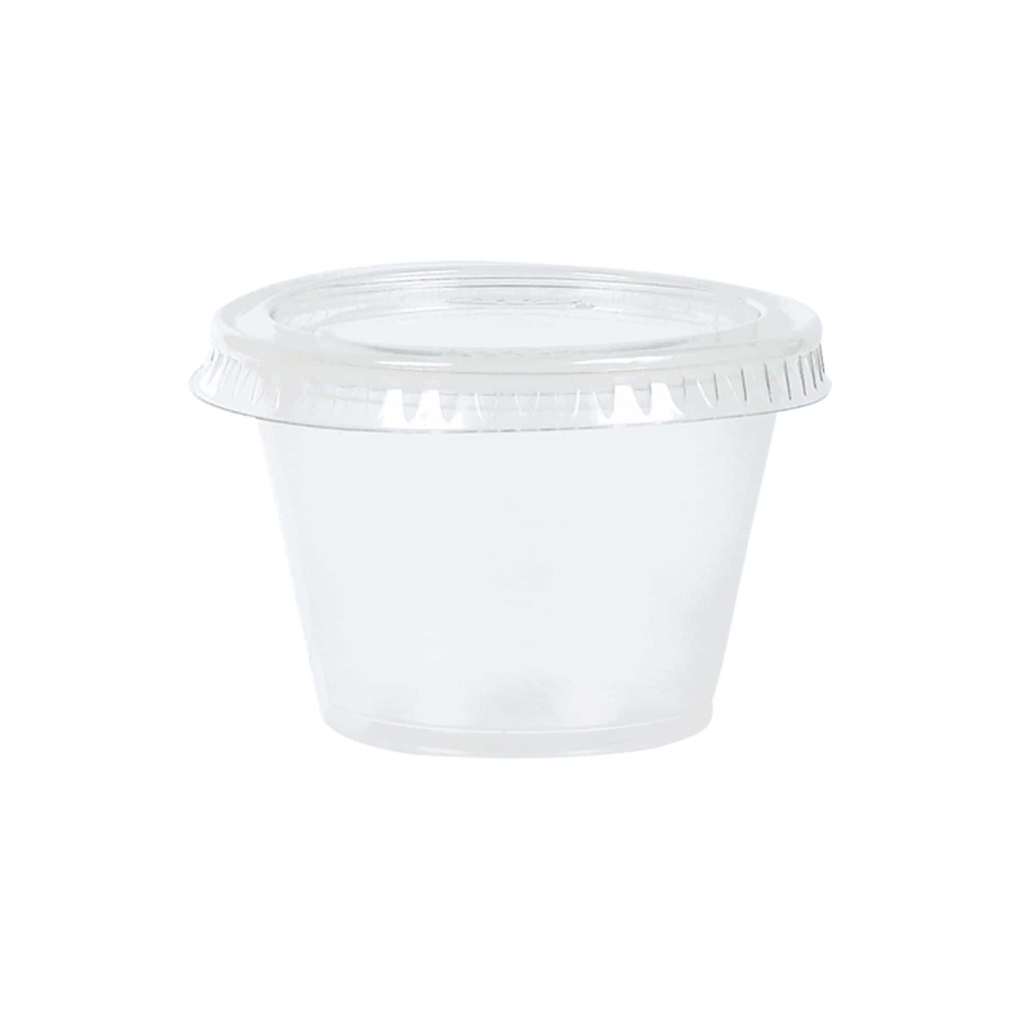 Plastic Jelly Shot Cups with Lids, Clear, 2.5-oz, 50-pk