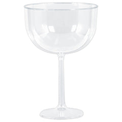 Plastic Reusable Wine Glasses, Clear, 47-oz, 4-pk