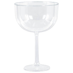 Plastic Reusable Wine Glasses, Clear, 47-oz, 4-pk