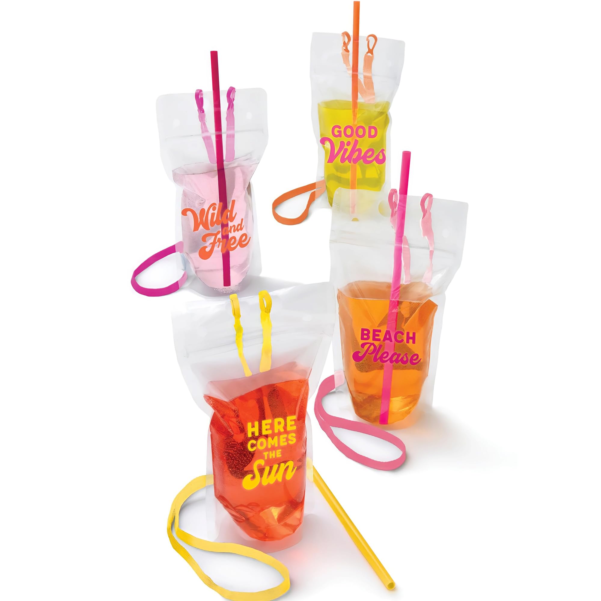 Vibrant Summer Drinkware Pouches, 12-pk