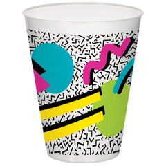 80's Retro Vibe 18 oz Plastic Tumblers, 25-pk