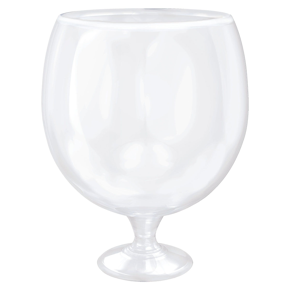 Giant Clear Plastic Cocktail Pedestal Bowl, 102-ounce, Reusable