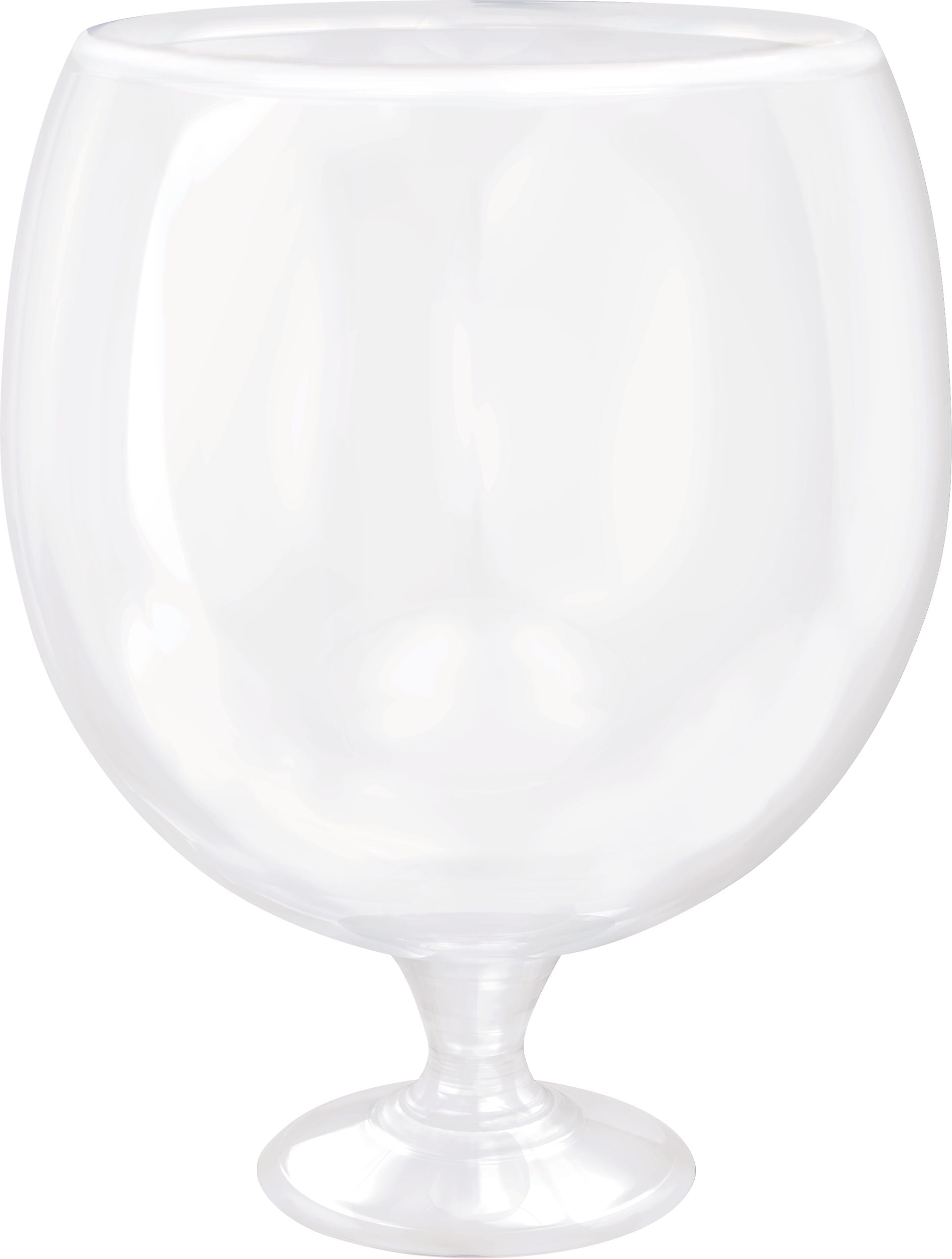 Giant Clear Plastic Cocktail Pedestal Bowl, 102-ounce, Reusable
