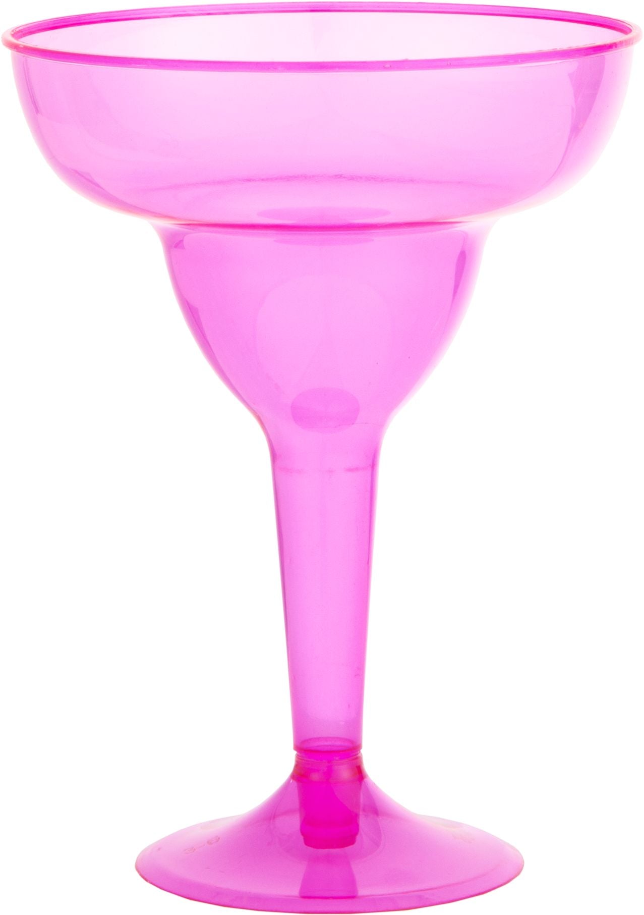 Plastic Reusable Margarita Glasses, Pink, 10-oz, 20-pk