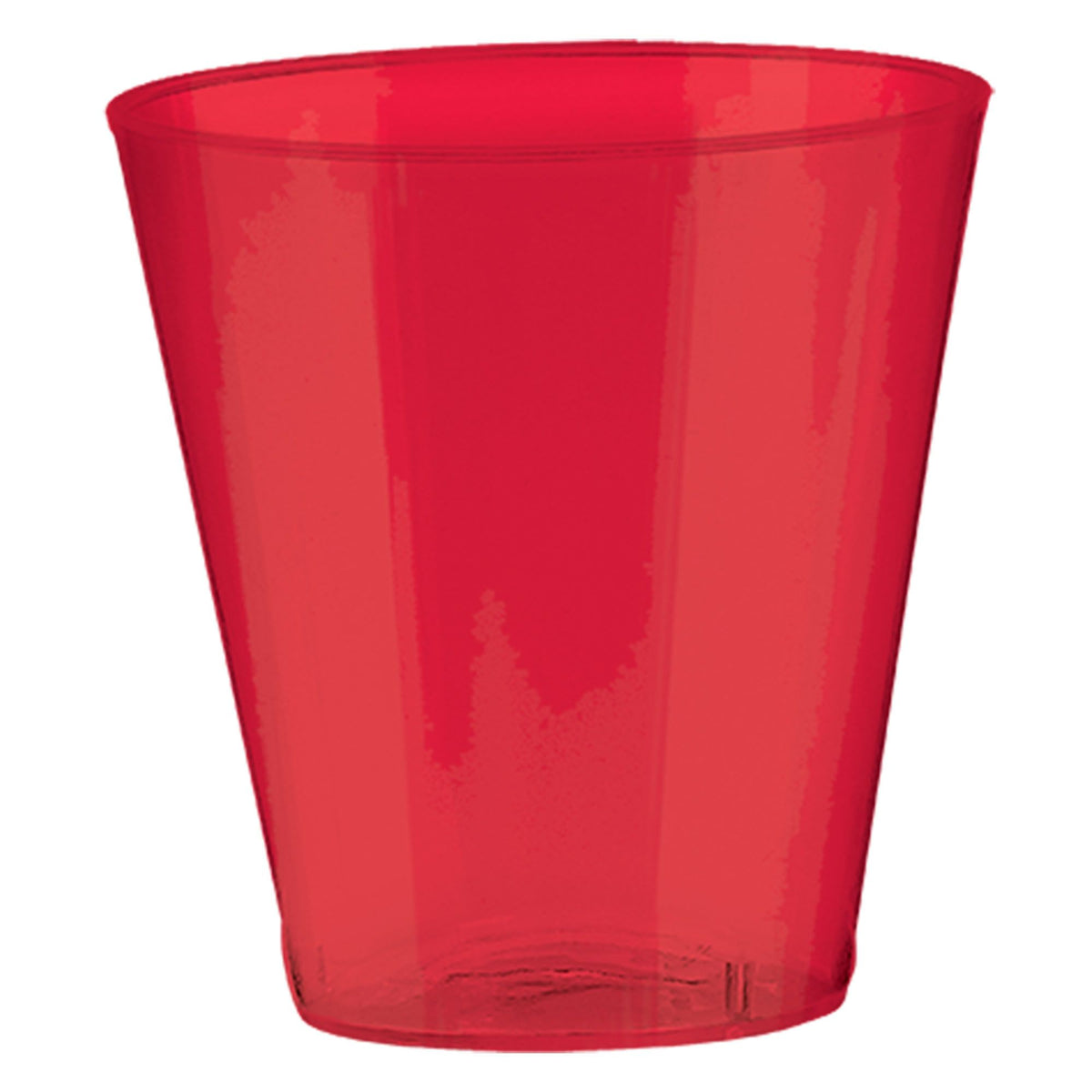 Apple Red Plastic Shot Glasses - 2 oz, 100 Pack