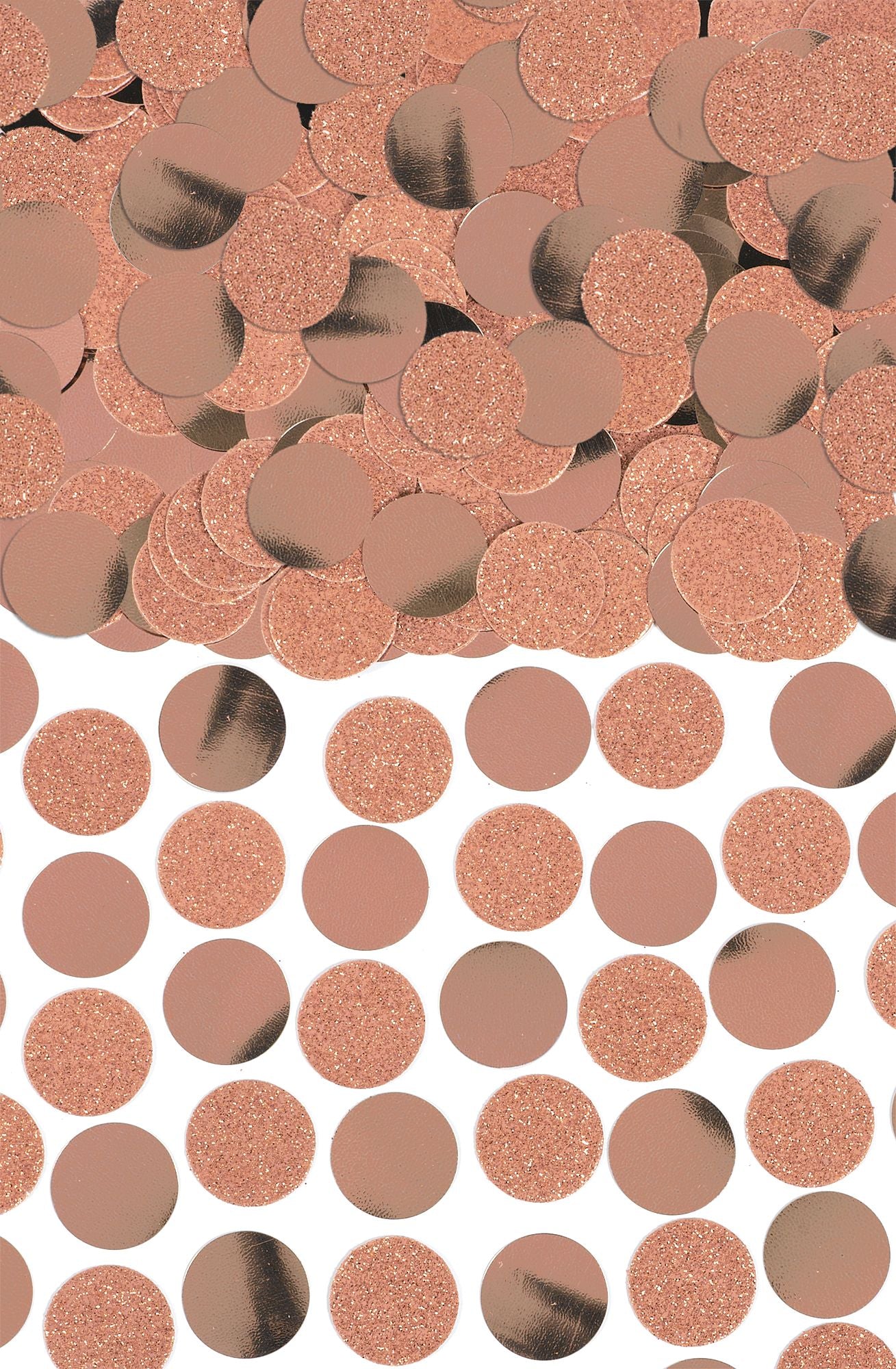 Round Metallic Confetti, Rose Gold, 2.25-oz.