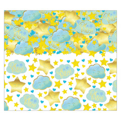 "Oh Baby" Clouds & Stars Confetti, Blue/Gold, 5-ounce