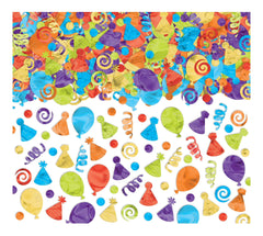 Party Hat/Balloons/Swirls Confetti, Multi-Colored, 5-oz
