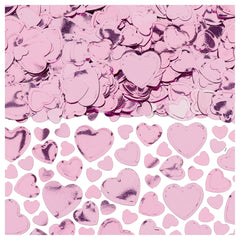 Heart Metallic Confetti Table Scatter Decoration, Pink, 2.5-oz