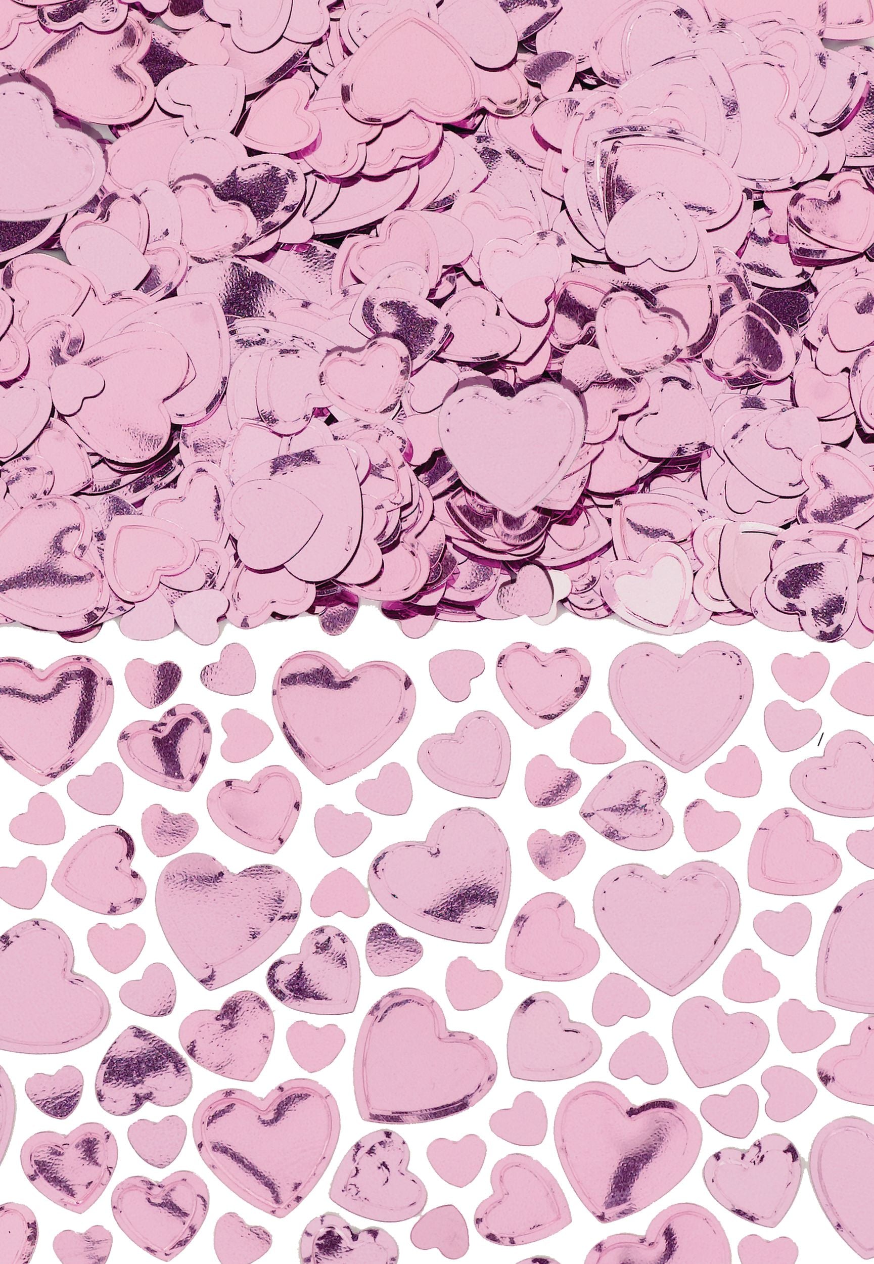 Heart Metallic Confetti Table Scatter Decoration, Pink, 2.5-oz