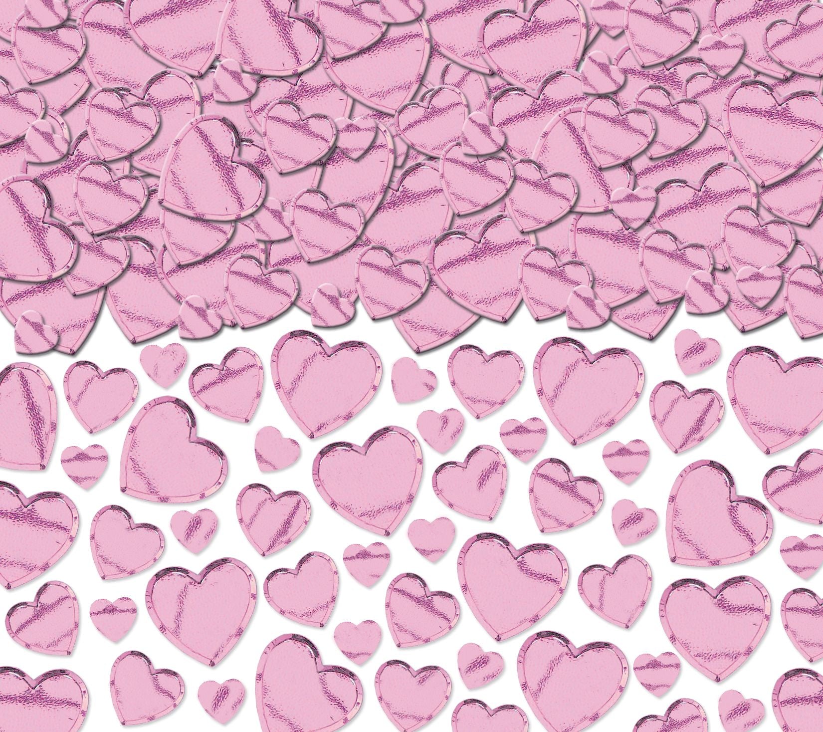 Heart Metallic Confetti Table Scatter Decoration, Pink, 2.5-oz