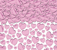 Heart Metallic Confetti Table Scatter Decoration, Pink, 2.5-oz