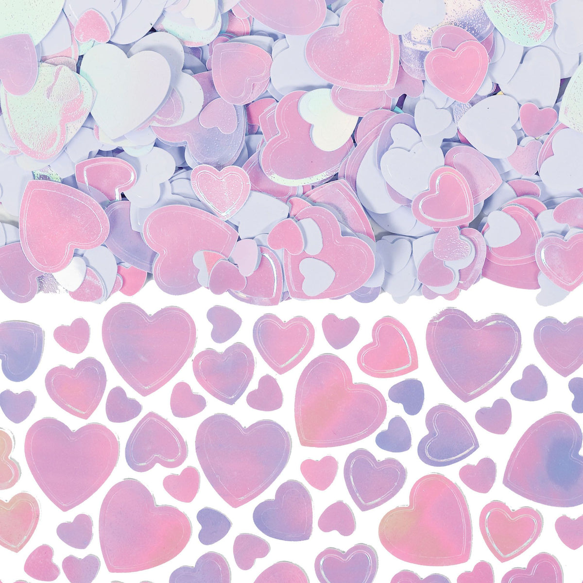 Metallic Heart Confetti Table Scatter, Pink/Purple, 2.5-oz
