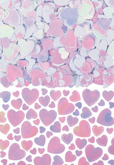 Metallic Heart Confetti Table Scatter, Pink/Purple, 2.5-oz