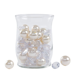 Pearl & Diamond Table Scatter Confetti, White/Clear, 63-pk