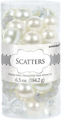 Pearl & Diamond Table Scatter Confetti, White/Clear, 63-pk