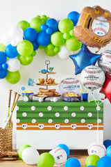 Baseball Play Ball Snack Stadium Kit, Blue/Green, 19-inch, 5-pk