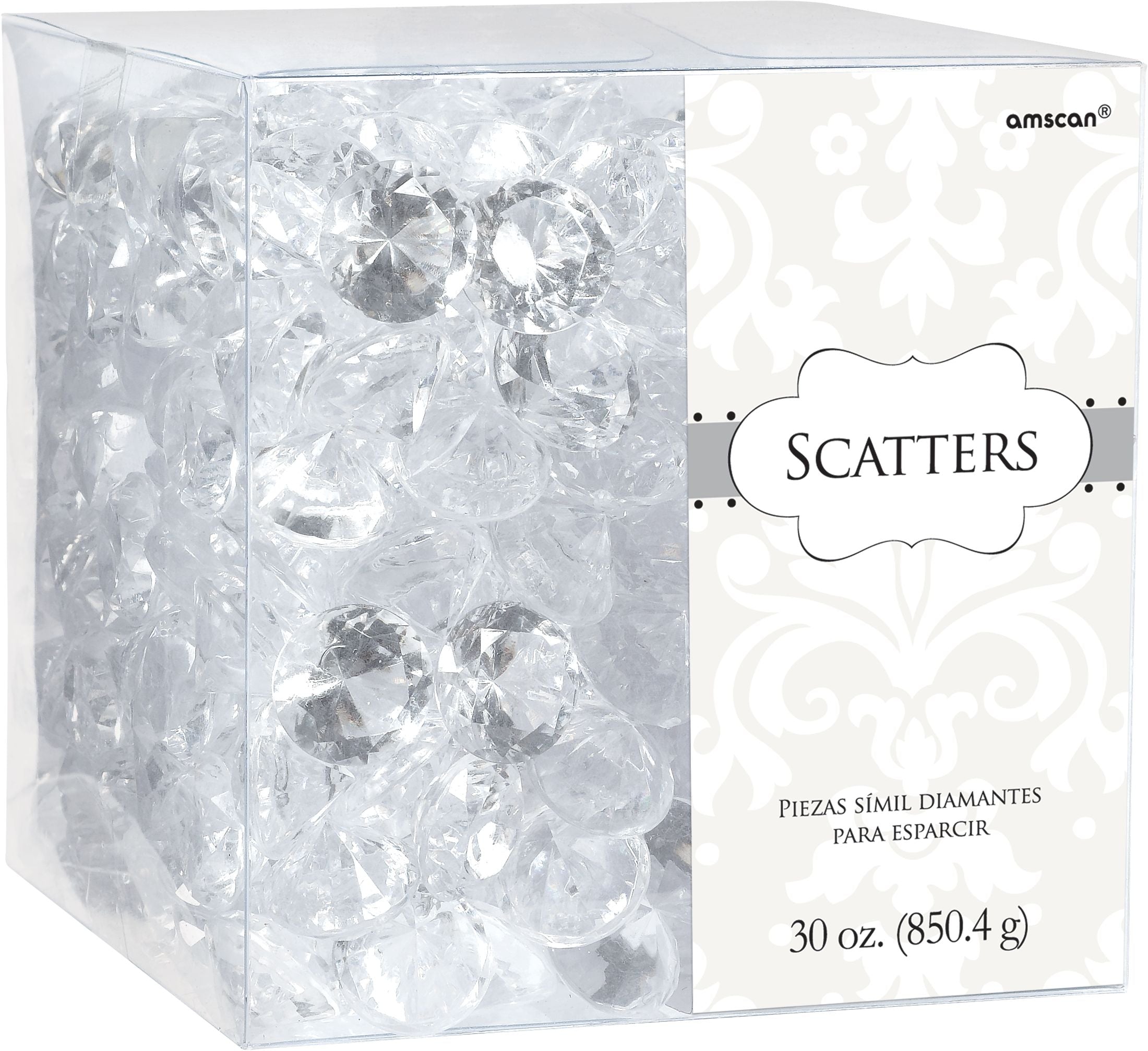 Diamond Confetti Table Scatter, Clear, 30-oz