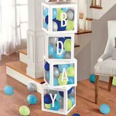 Modern Birthday Balloon Display Boxes, 72-pcs
