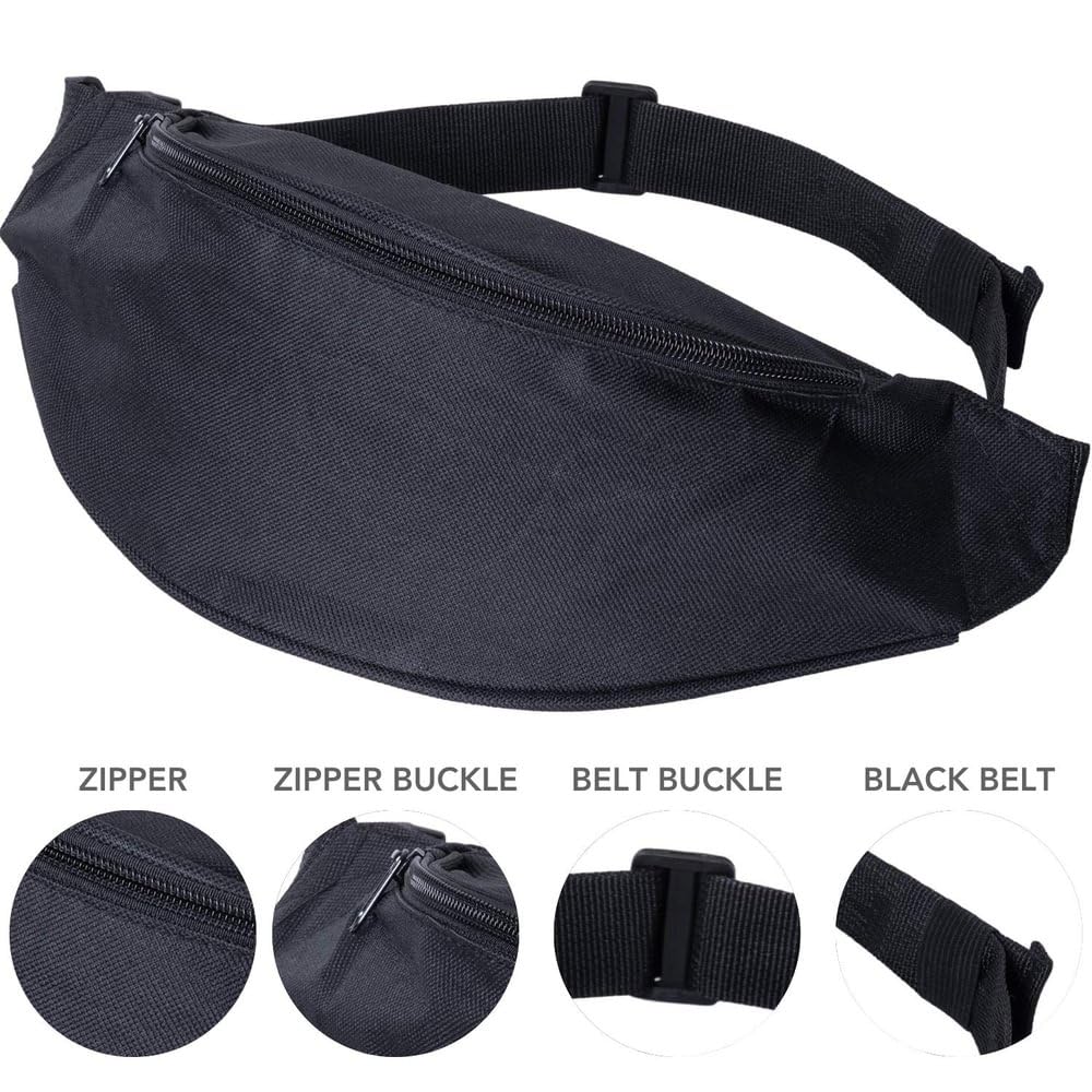 Sleek Black Fanny Pack - Versatile Wearable Costume Accessory