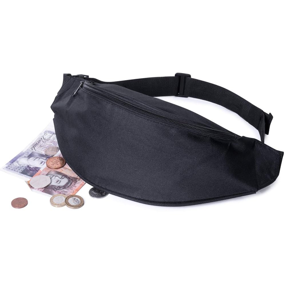 Sleek Black Fanny Pack - Versatile Wearable Costume Accessory