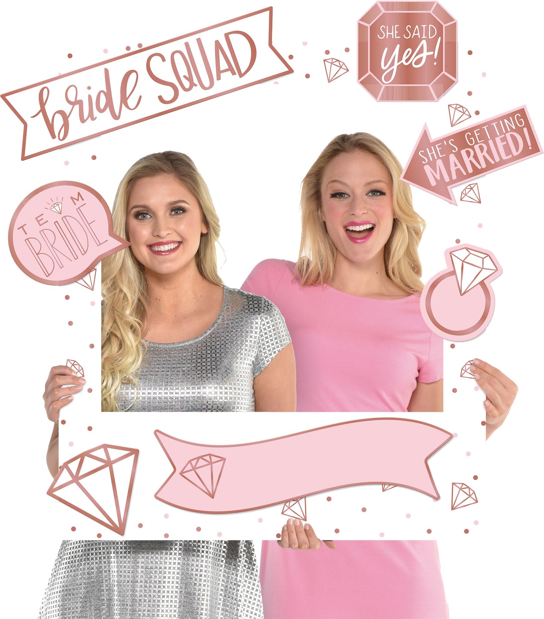 Customizable Photo Frame Kit, Pink/White, 39 inch, 14-pk