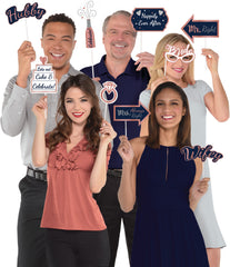 Navy Love Scene Setter, Photo Props, Blue, 8-inch, 21-pk