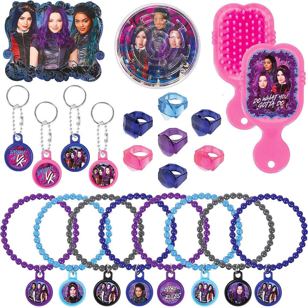 Disney Descendants Mega Mix Party Favor Pack, Purple/Pink, 48-pk