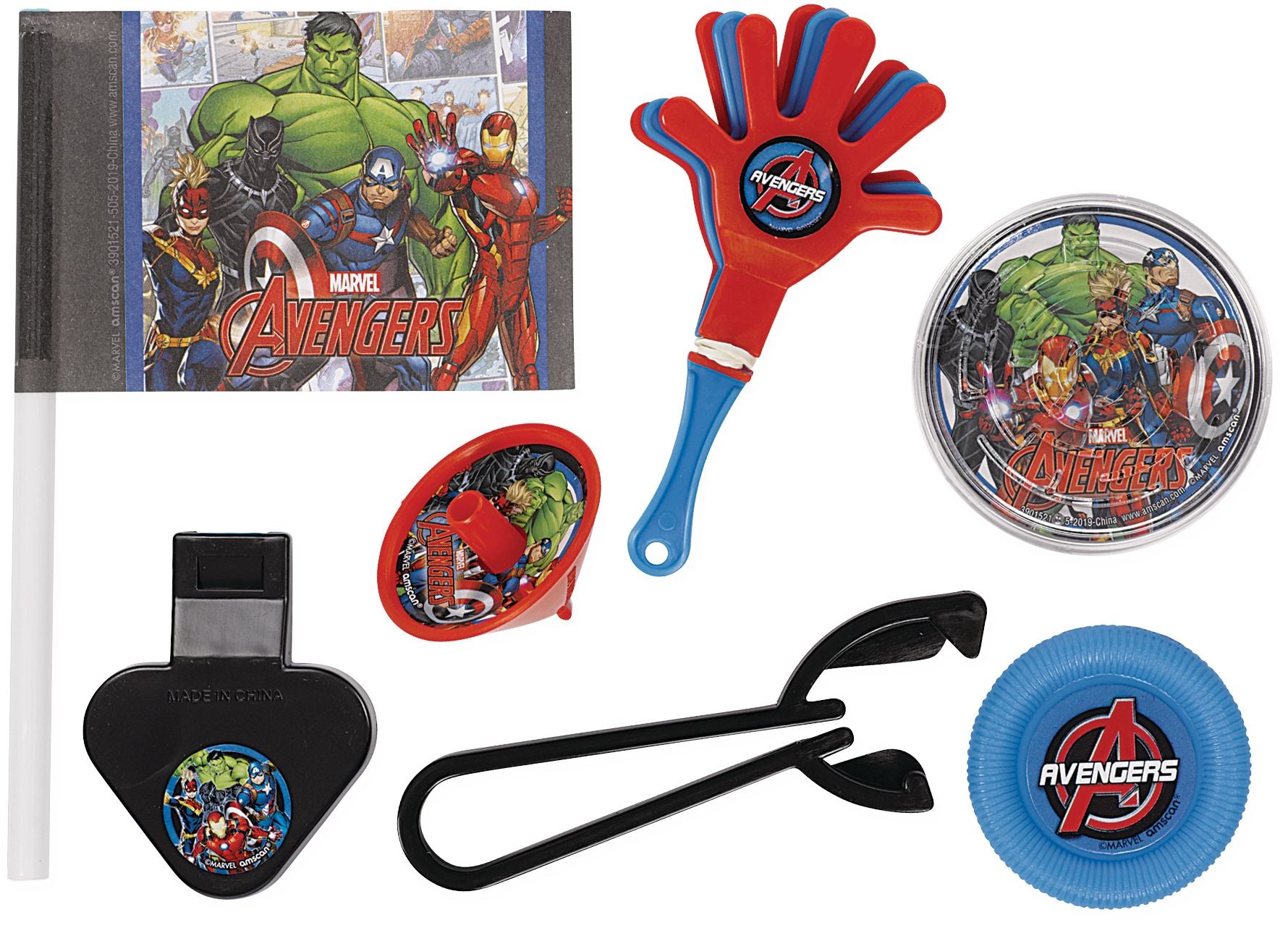 Marvel Avengers Mega Mix Party Favor Pack, Red/Blue, 48-pk