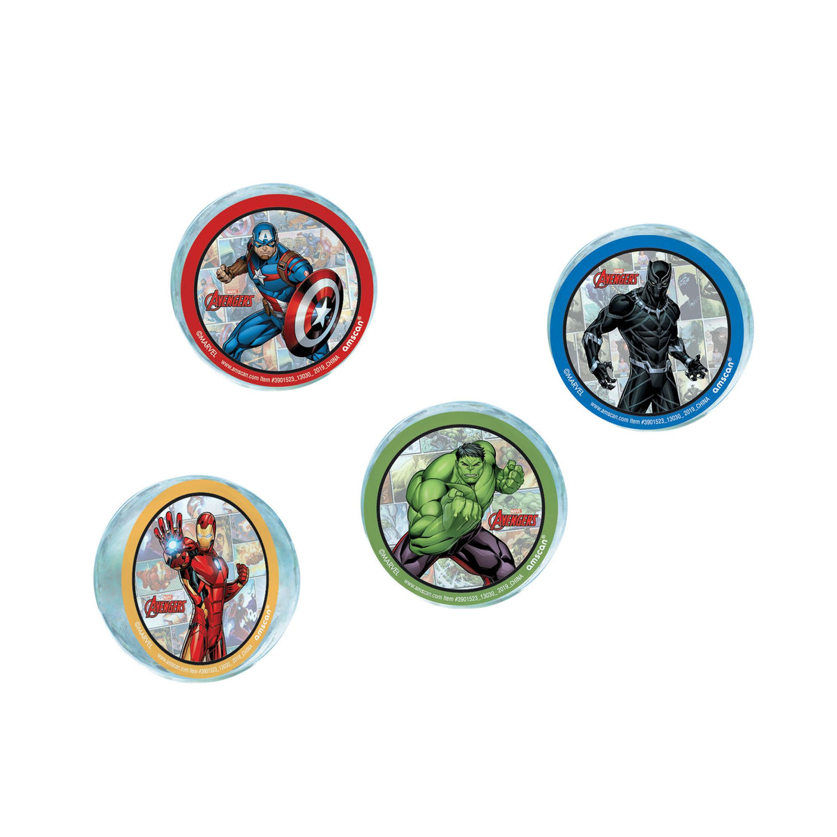 Disney Marvel Avengers Rubber Bounce Ball Favors, 4-pk