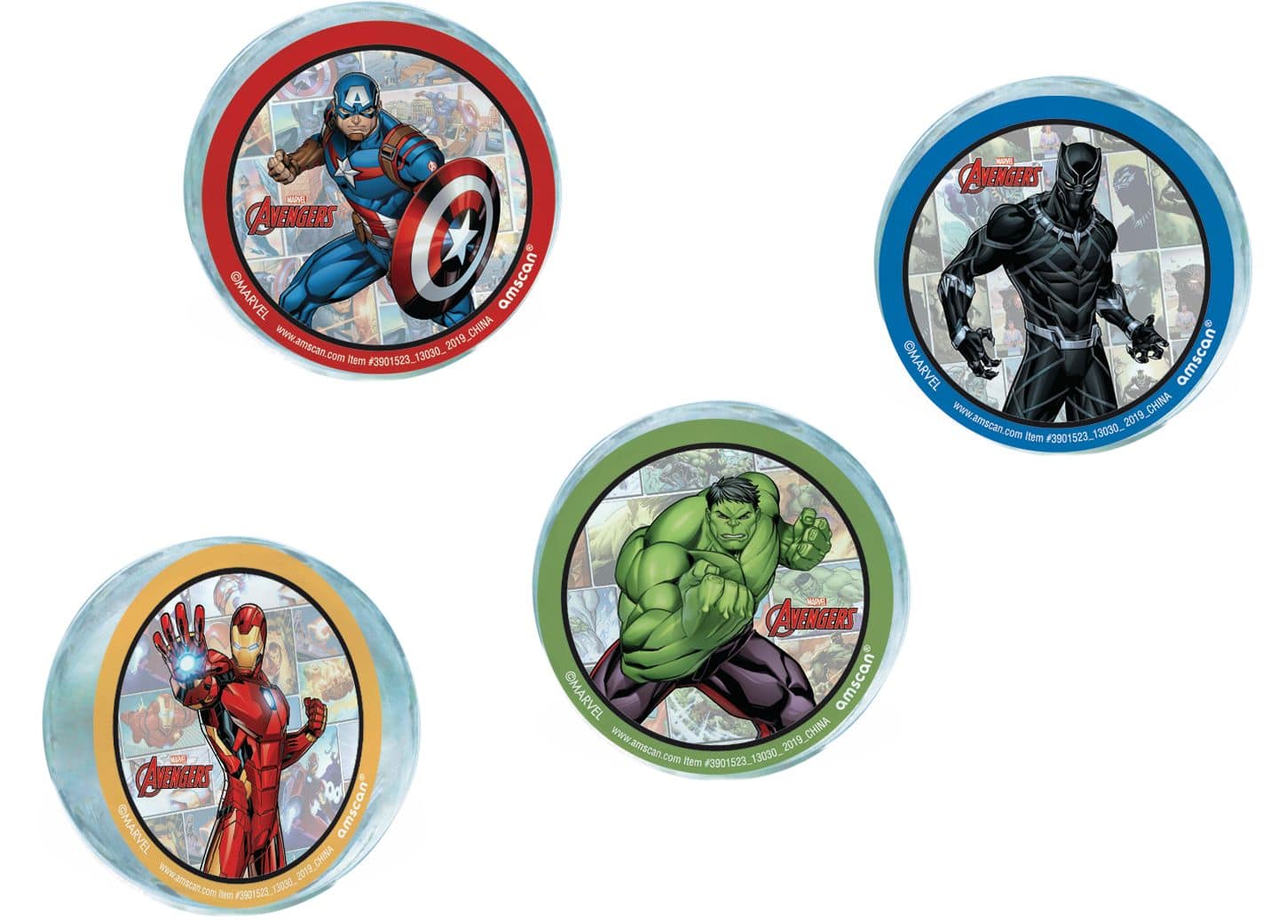 Disney Marvel Avengers Rubber Bounce Ball Favors, 4-pk