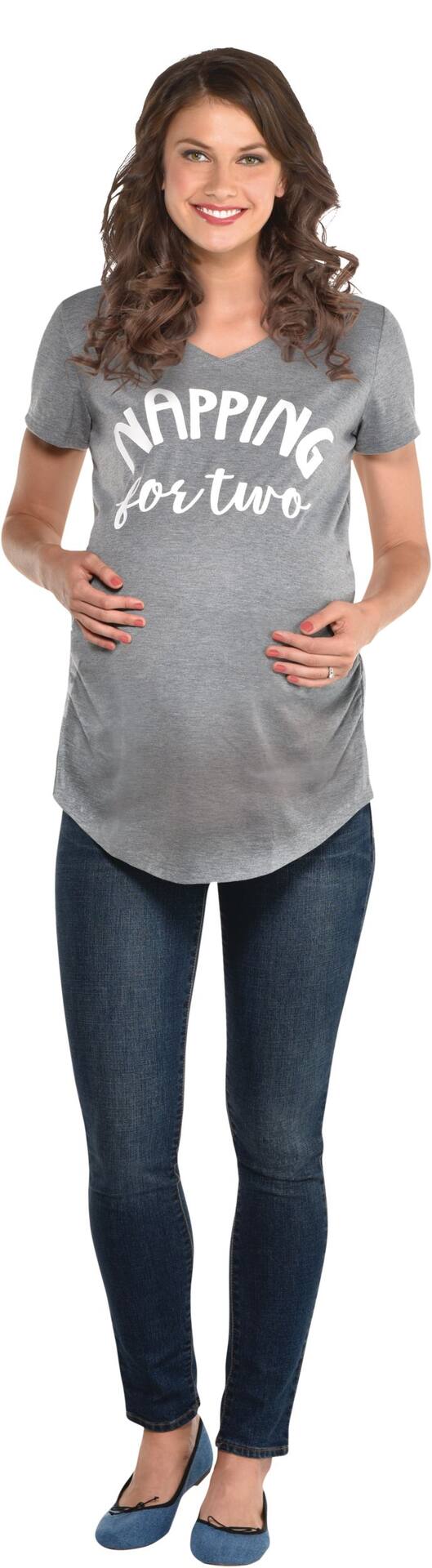 Napping for Two Maternity T-Shirt, Grey, Assorted Sizes