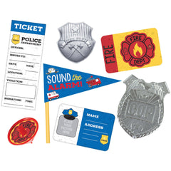 First Responders Mega Mix Party Favor Pack, 48-pk, Blue/Red/Yellow