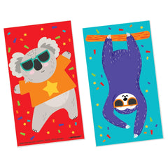 Koala & Sloth Notepad Books, Red/Blue, 24-pk