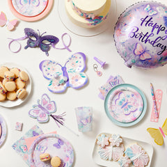 Flutter Butterfly Eye Mask and Wings, Purple, One Size, 2-pk